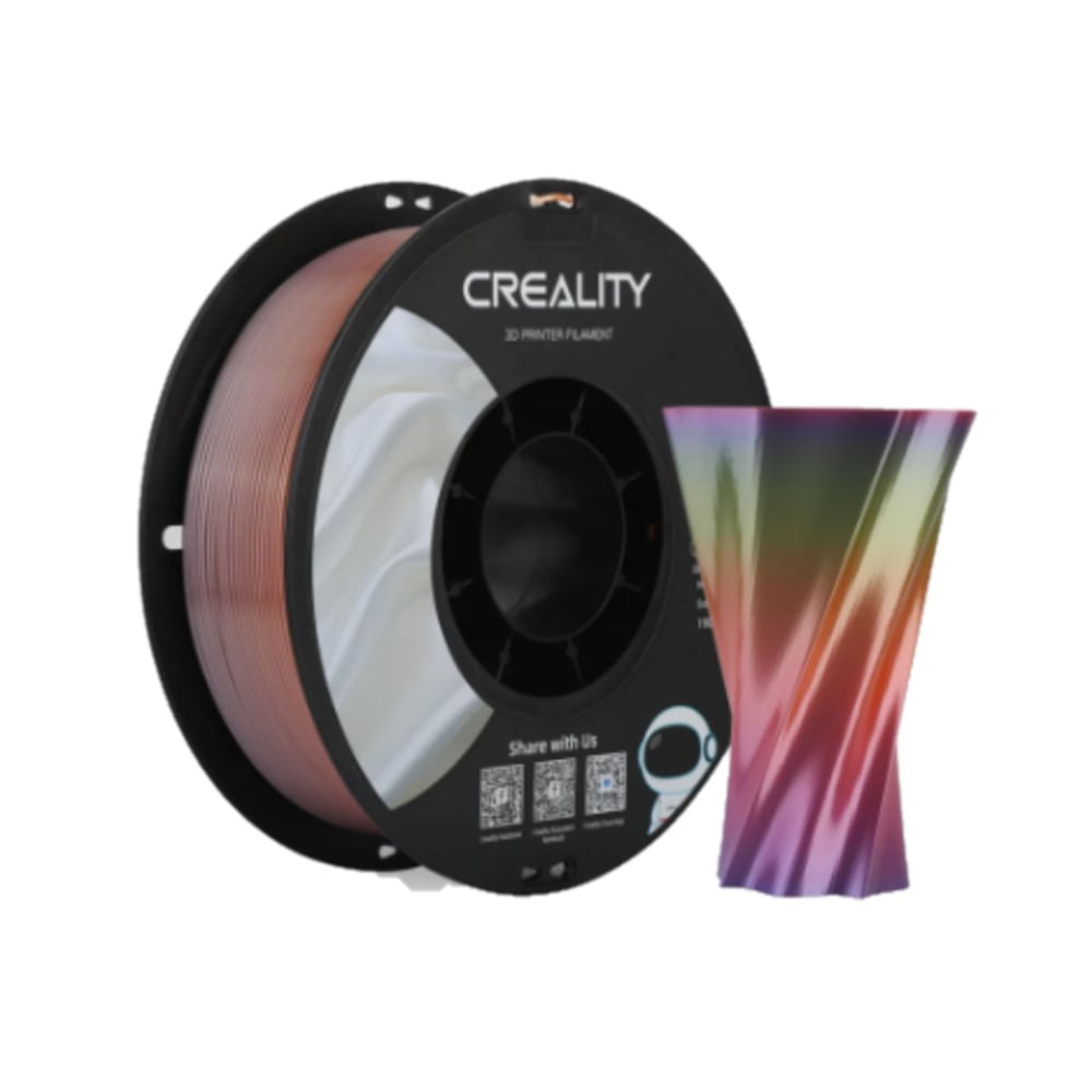 Filamento 3D CR-PLA Sedoso 1KG 1.75mm Creality Arcoíris Multicolor