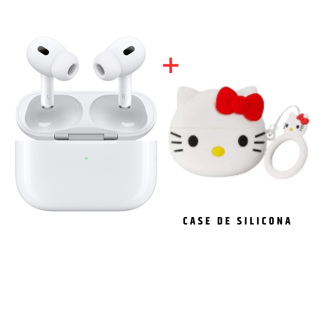 Audífonos Genéricos Compatibles con Apple Pro 2da Generación y Case Hello Kitty