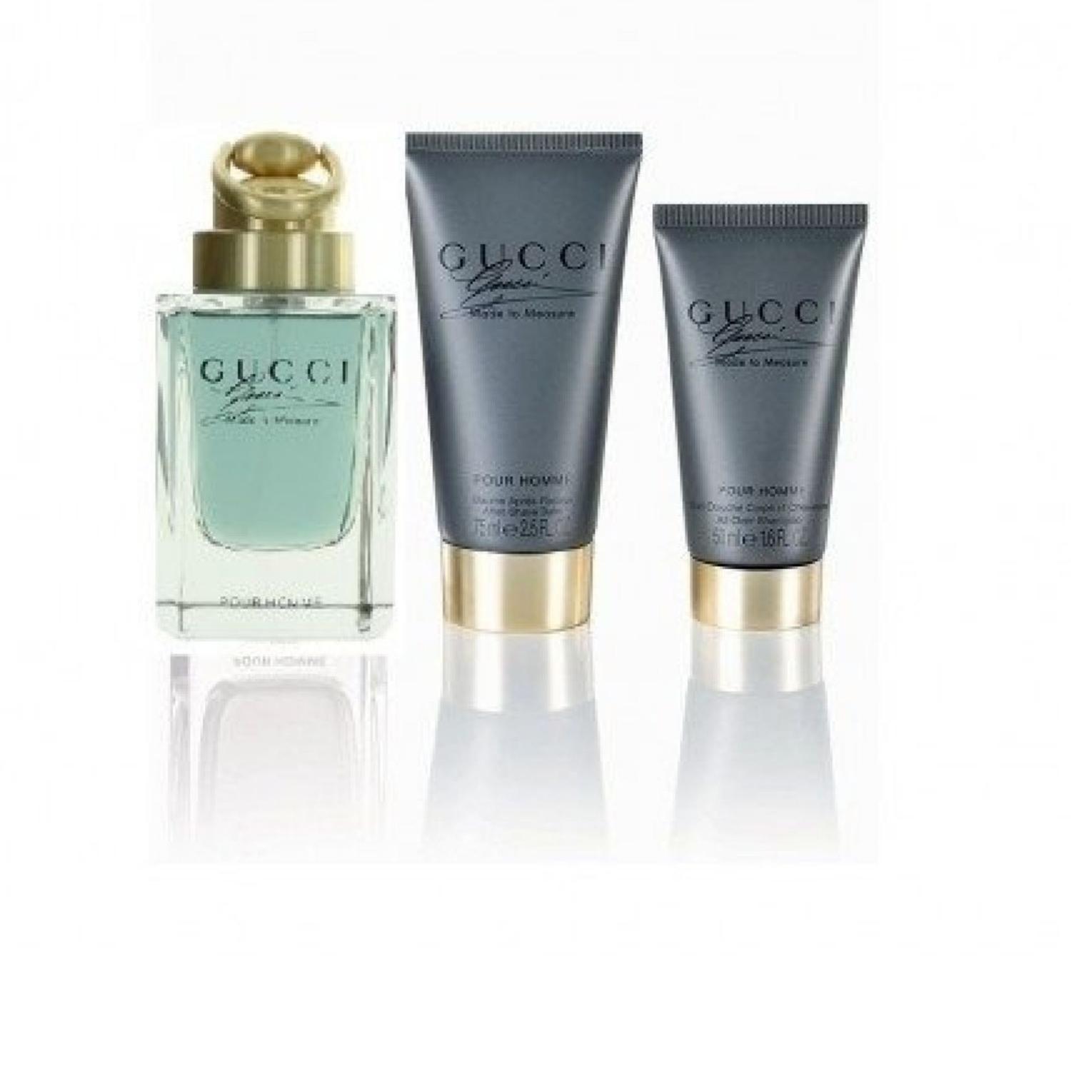 Gucci Gift Set Made to Measure Perfume 90ml EDT + 75ml After Shave + 50 ml Shower Gel by Gucci.