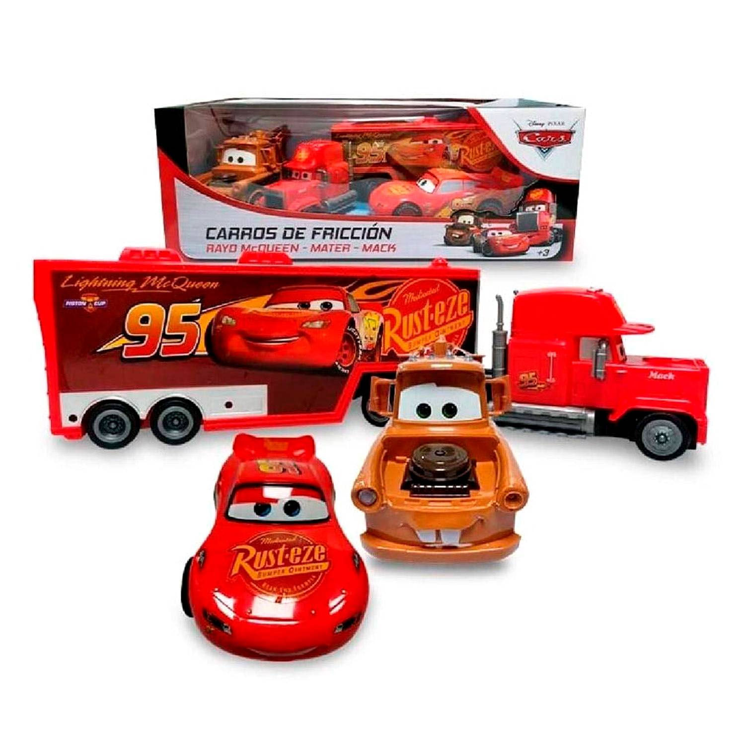 Coches De Fricción Cars Mater Pixar Mcqueen Y Mack