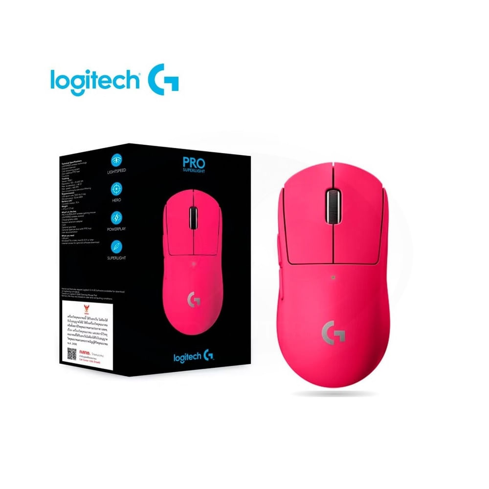 Mouse Gamer Logitech G Pro X Superlight Wireless Rosa LightSpeed