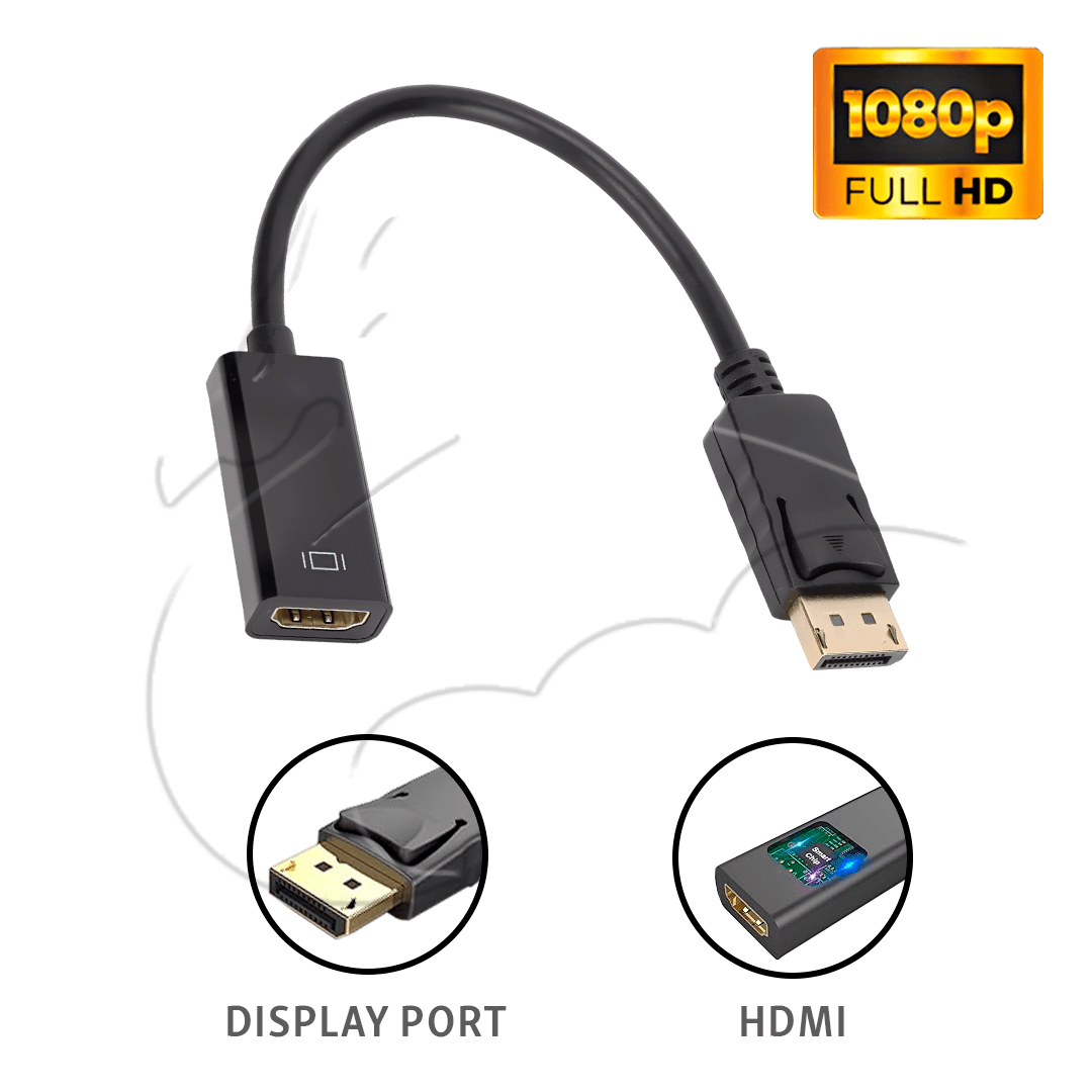 Cable Adaptador Convertidor Displayport Dp A Hdmi 4k Laptop