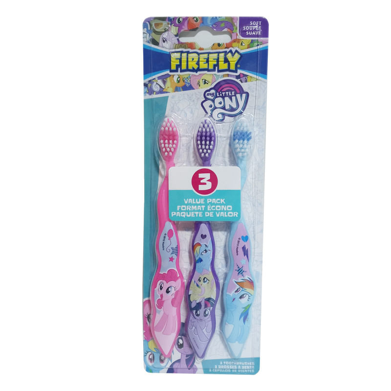 Cepillo Dental Set x3 Pequeño Poni Rainbow Hasbro