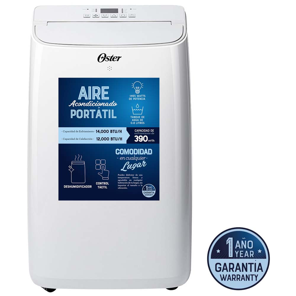 Aire Acondicionado Portátil OSTER OS-PACPOR1412FWE Blanco