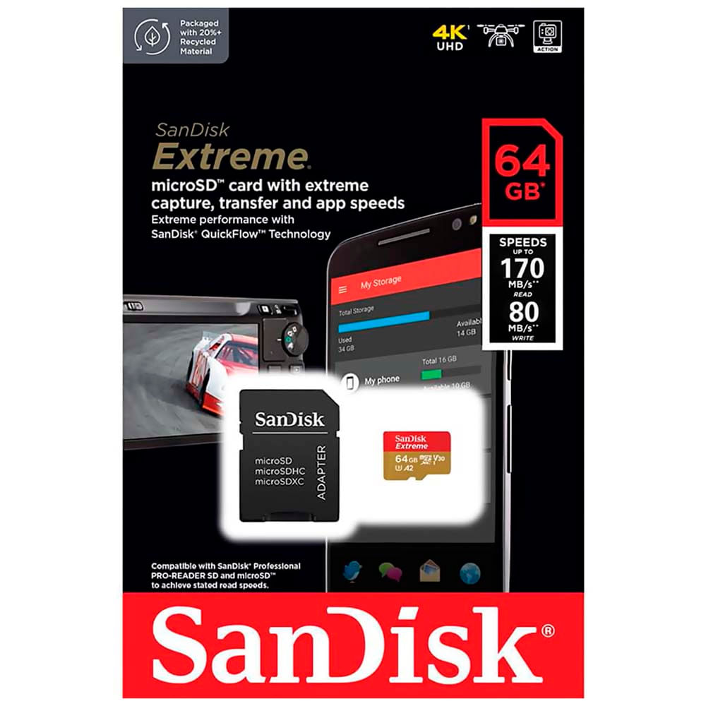 Tarjeta SANDISK microSD UHS-I 64GB