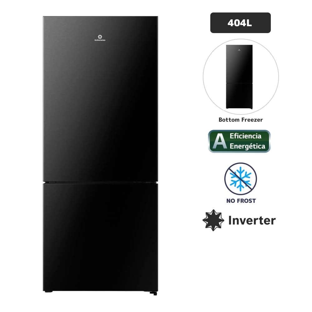 Refrigeradora INDURAMA 404L No Frost RI-698N Negro