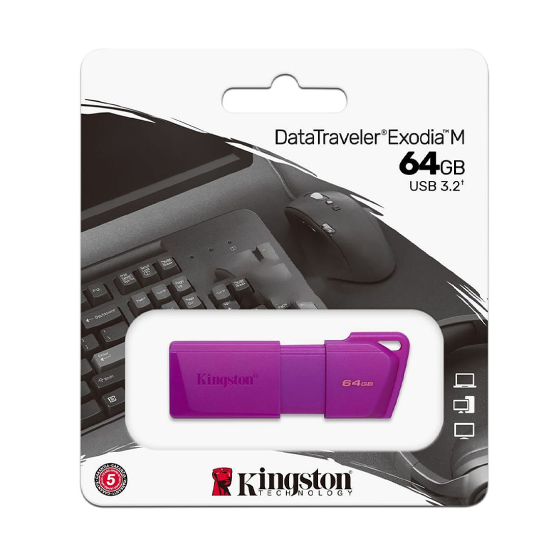 Memoria USB Kingston 3.2 Exodia 64GB - KC-U2L64-7LP Purpura