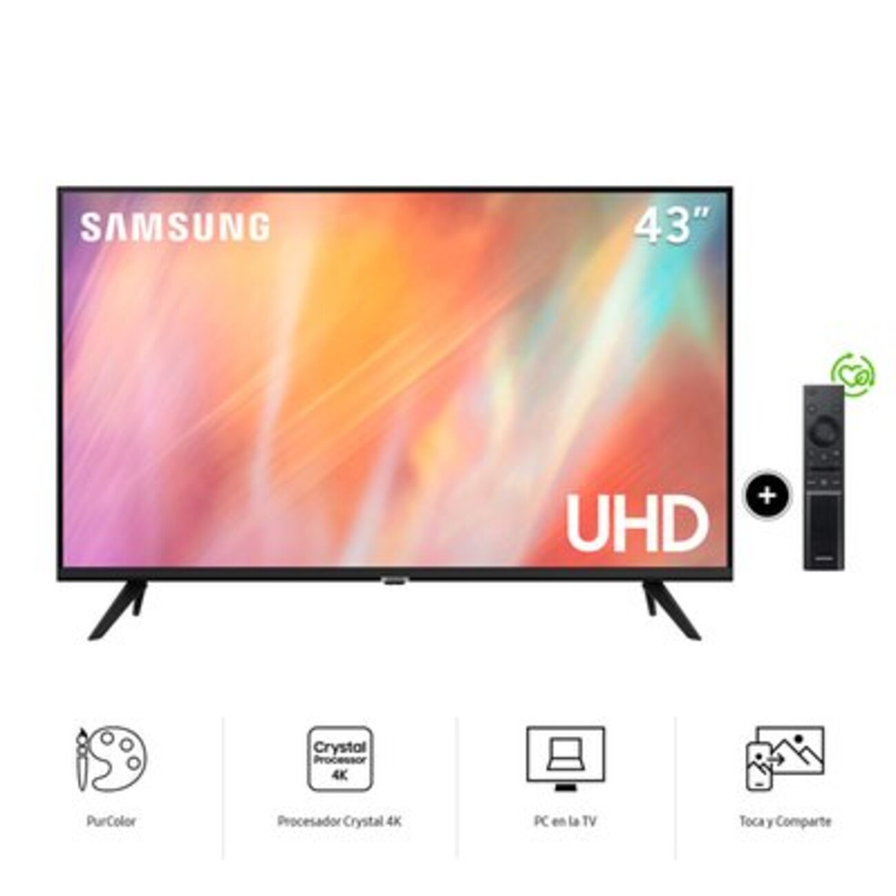 Televisor Samsung 43'' UN43AU7090GXPE Led Uhd 4k Purcolor Smart Tv