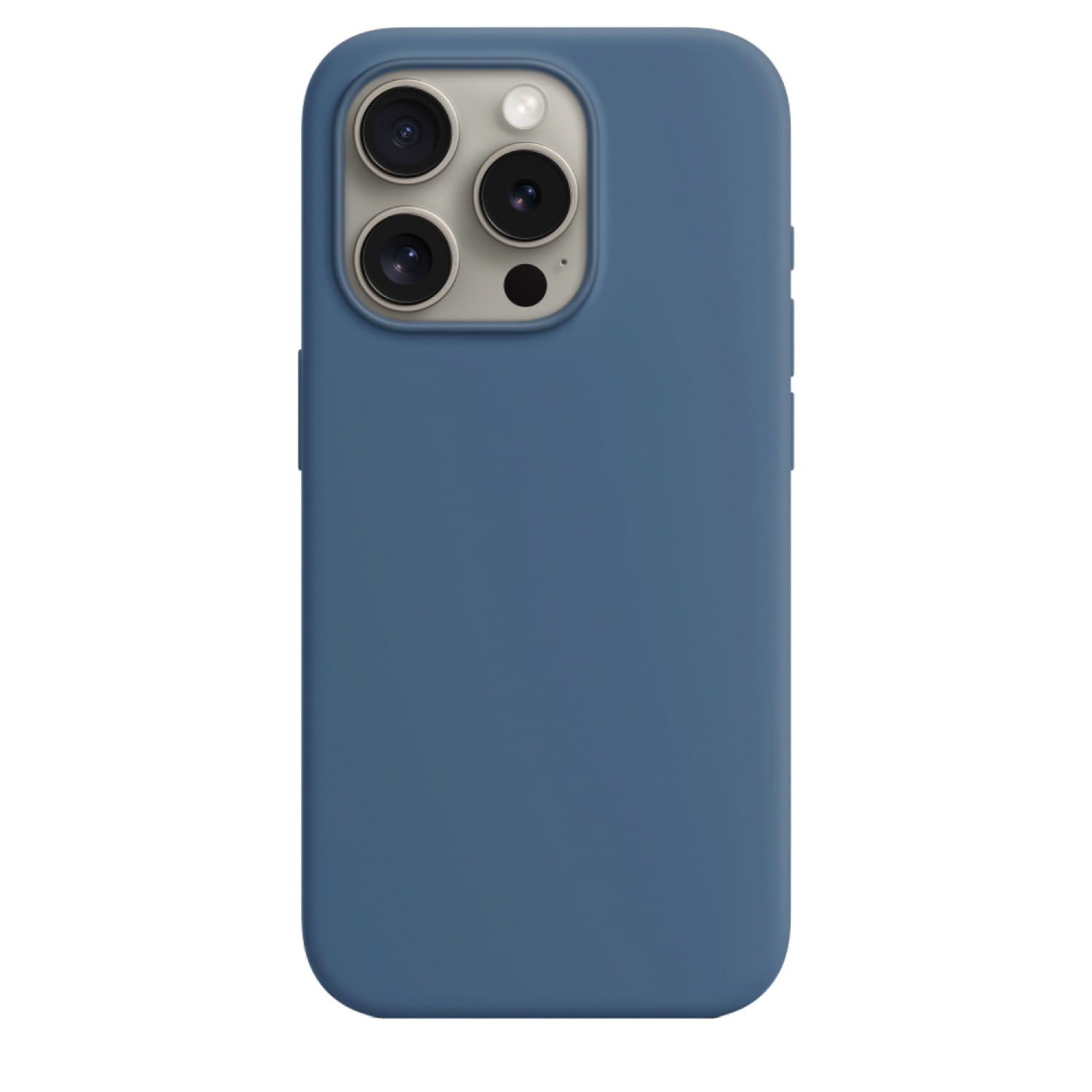Case De Silicona Para Iphone 15 Pro Azul