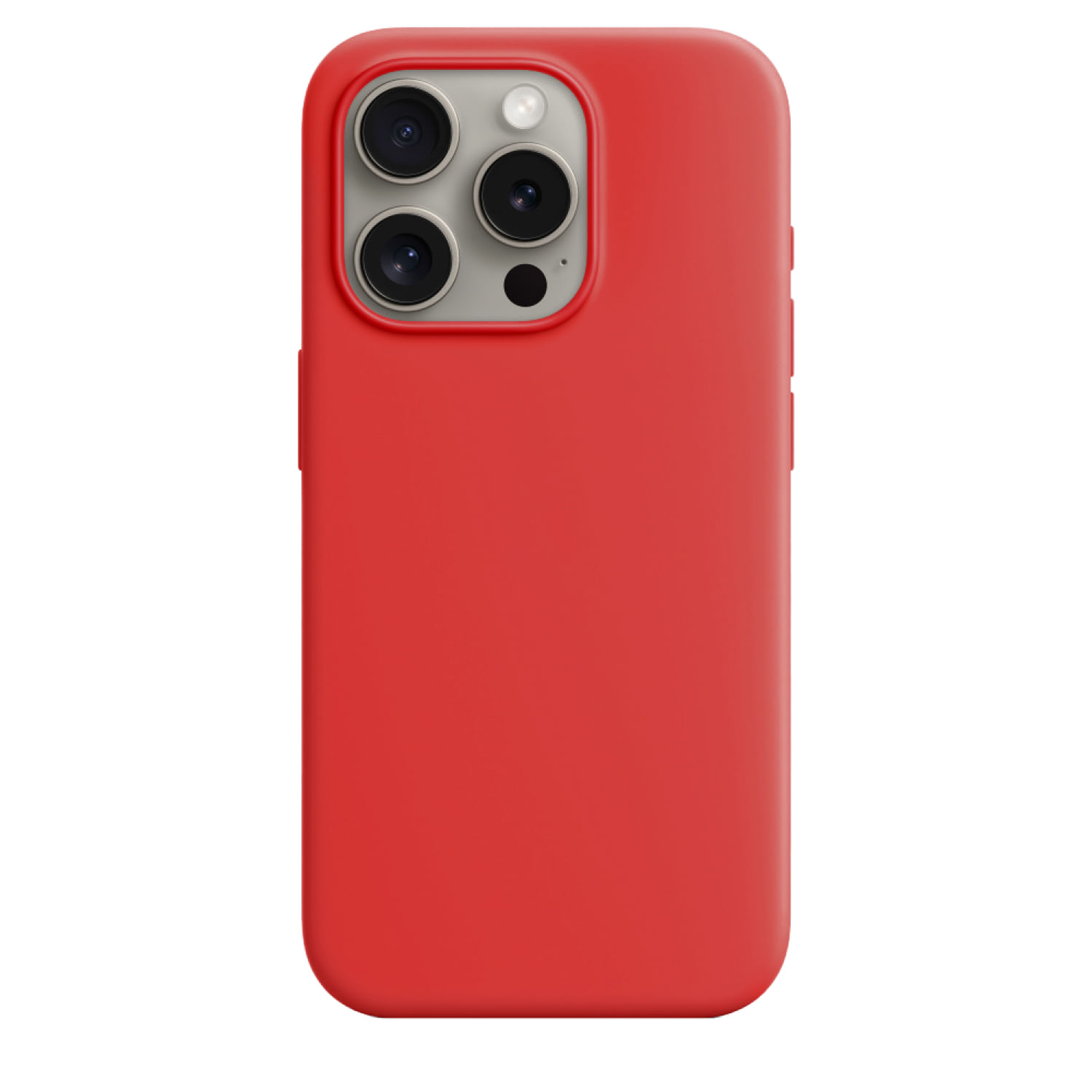Case De Silicona Para Iphone 15 Pro Max Rojo