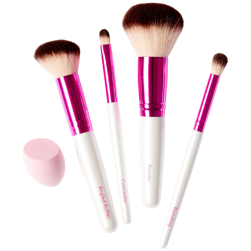 Set de Brochas Pequeñas KISS Makeup Brush Complete Caja 5un