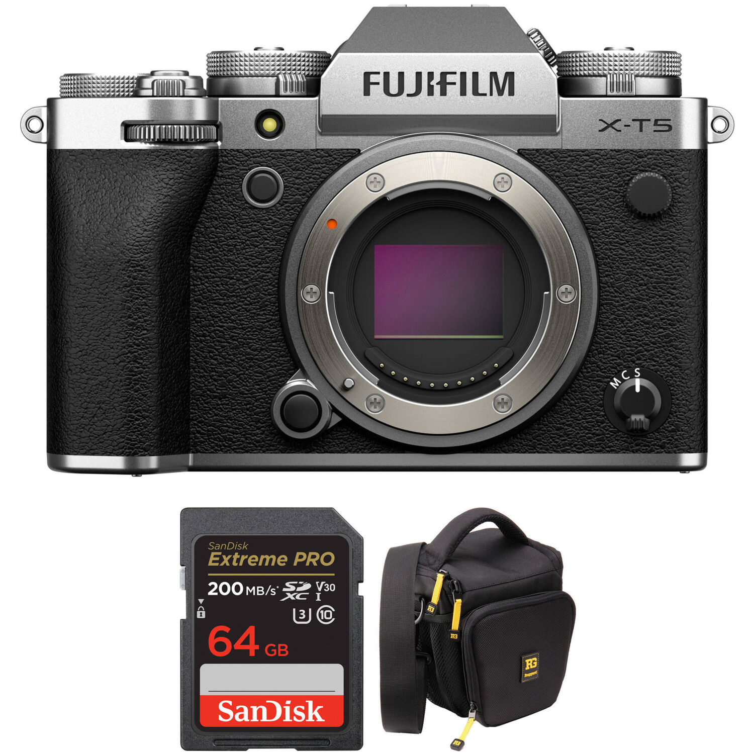 Cámara sin Espejo Fujifilm X T5 con Kit de Accesorios Plateado