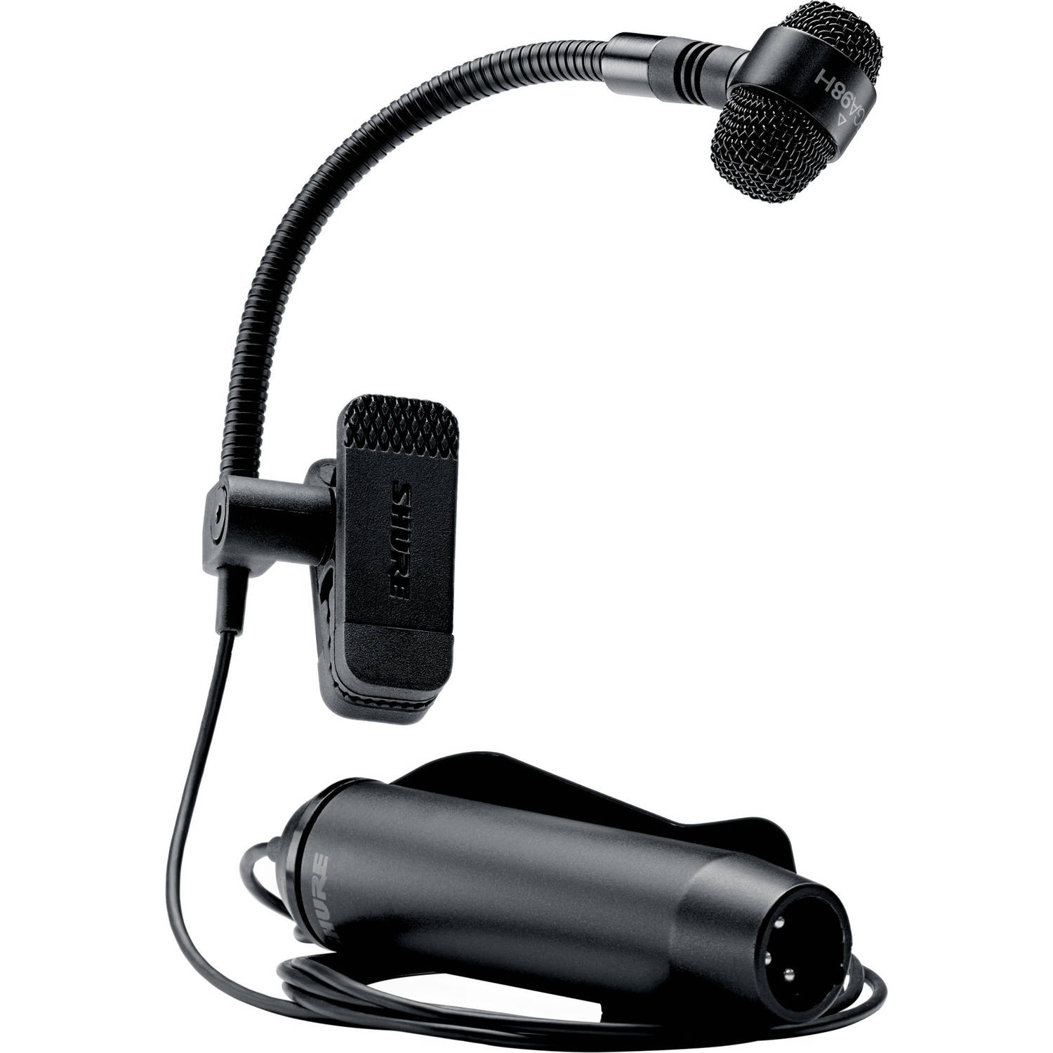 Micrófono de Trompeta Shure Pga98H Xlr Clip On Cardioid Condenser con Preamplificador Y Cable 15