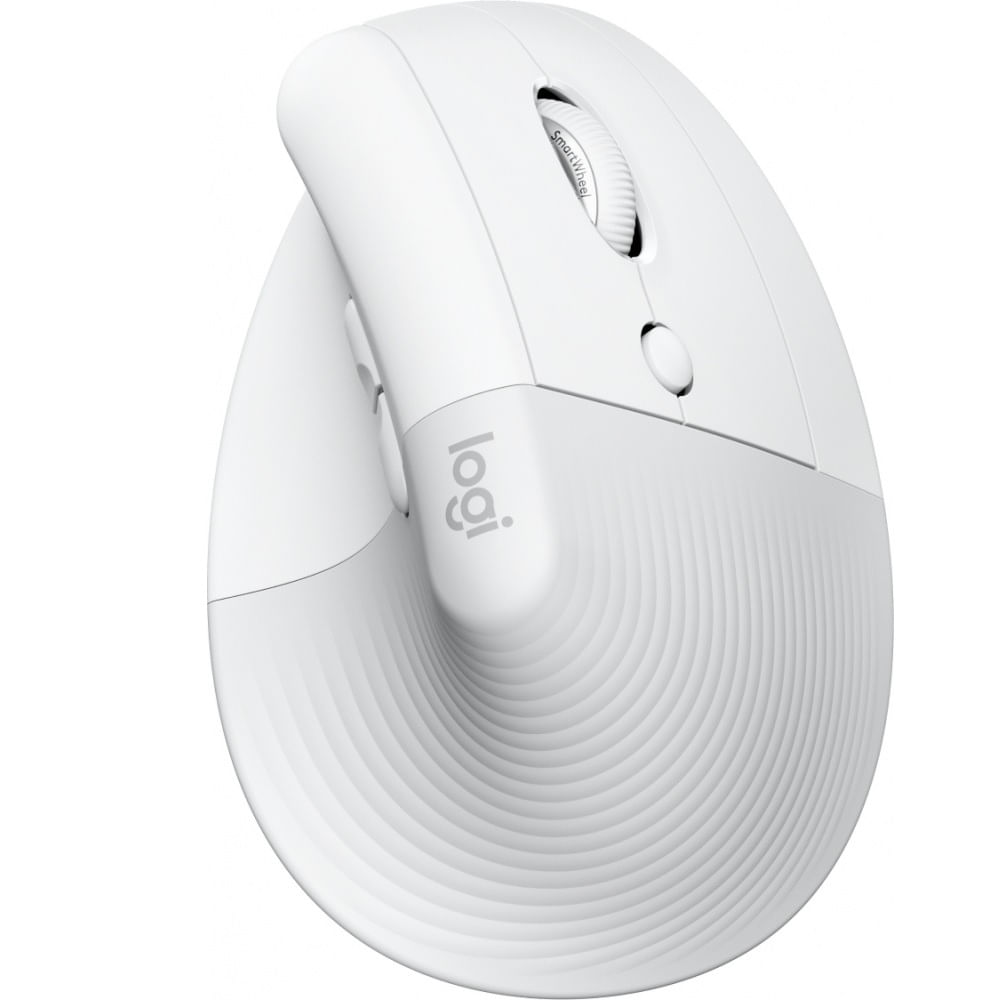 Mouse Logitech Ergonomico Vertical Lift Blanco Bluetooth 6 botones 910-006469