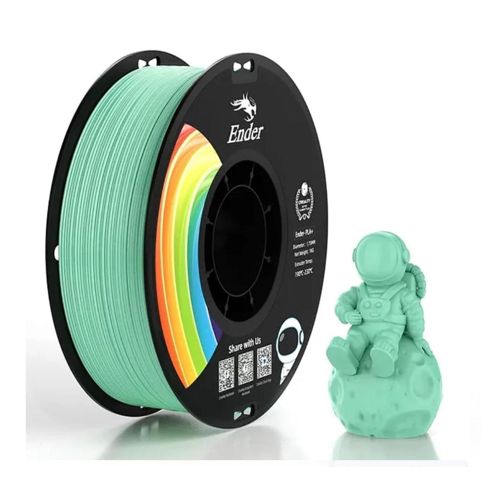Filamento 3D Ender-PLA+ 1.75mm 1Kg Creality Verde Jade