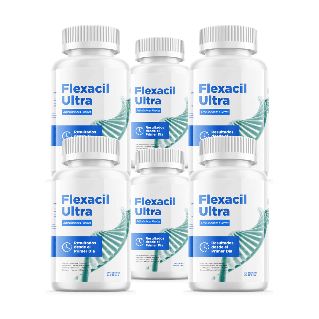 Pack 6 Frascos Suplemento Nutricional Flexacil Ultra
