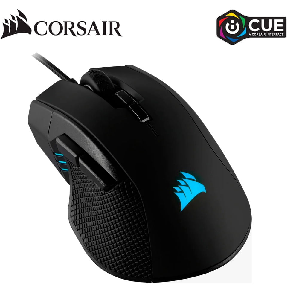 Mouse Gamer Corsair IronClaw RGB USB 18000 DPI Cableado Negro CH-9307011-NA