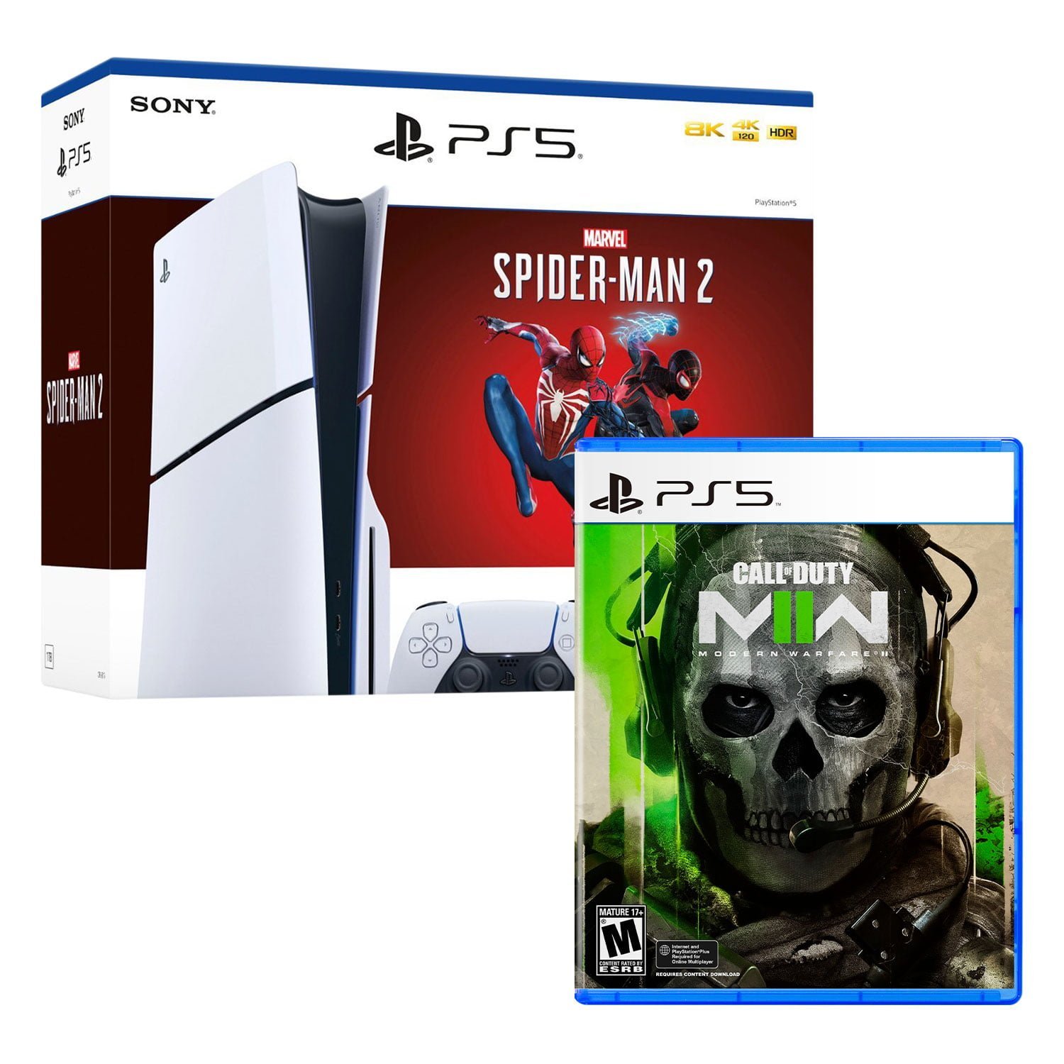 Consola Ps5 Slim Bundle Spiderman 2 + Call Of Duty Modern Warfare II