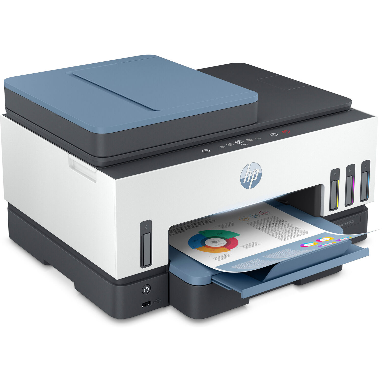 Impresora Multifuncional Inalámbrica a Color Hp Smart Tank 7602