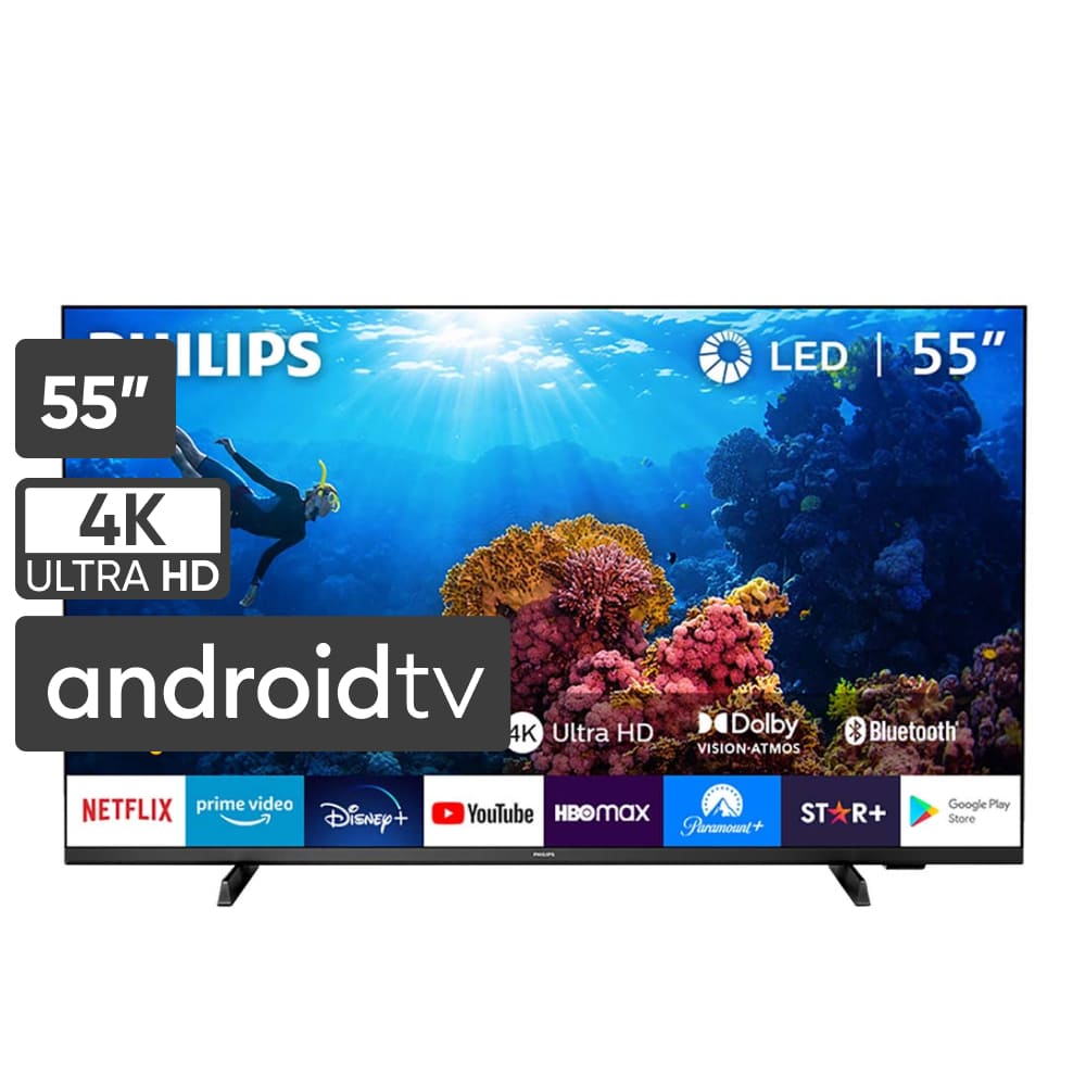 Televisor PHILIPS LED 55'' UHD 4K Smart Tv 55PUD7406