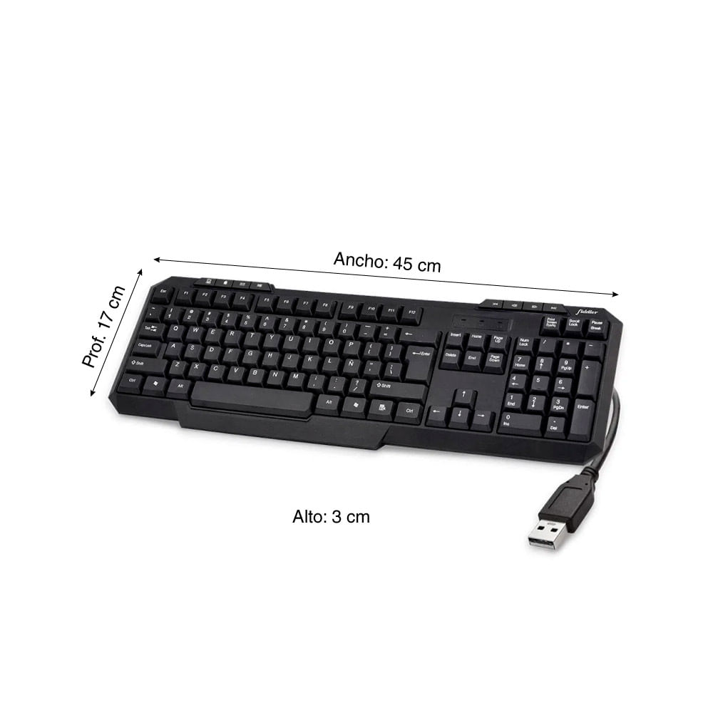 Teclado Fiddler USB multimedia