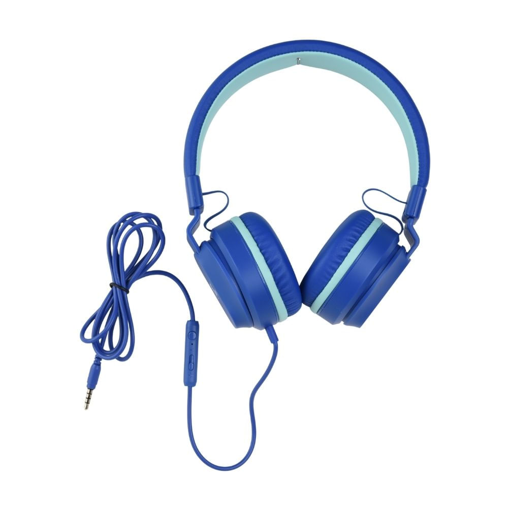 Headphone wired micrófono Azul Xtech
