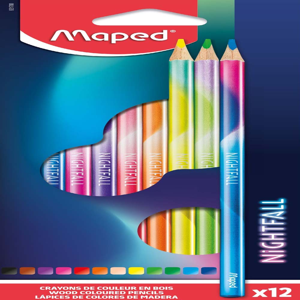 Marcador MAPED Nightfall Colour Pencil  12un