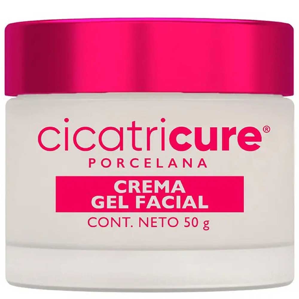 Crema Gel Facial CICATRICURE Tratamiento Porcelana Caja 50g