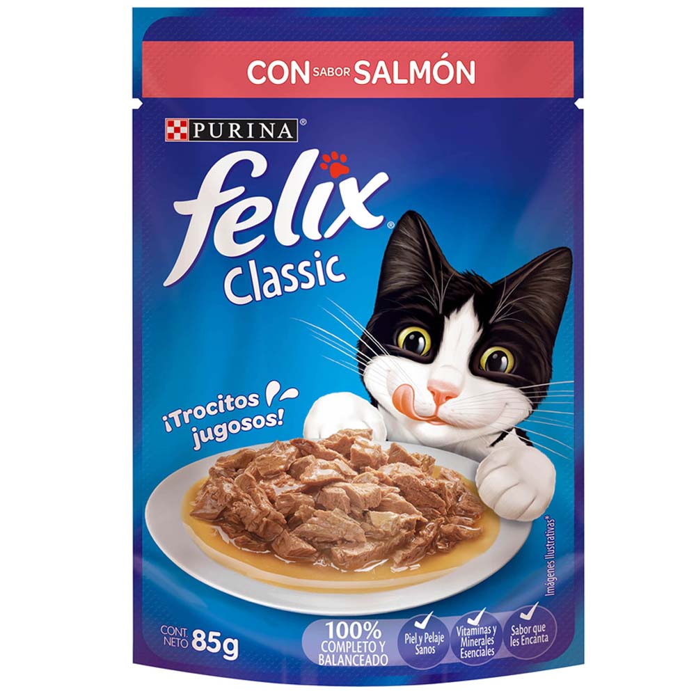 Alimento Húmedo para Gatos FELIX Classic con Salmón 85gr