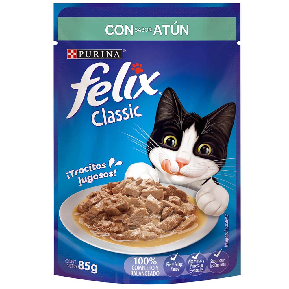 Alimento Húmedo para Gatos FELIX Classic con Atún 85gr