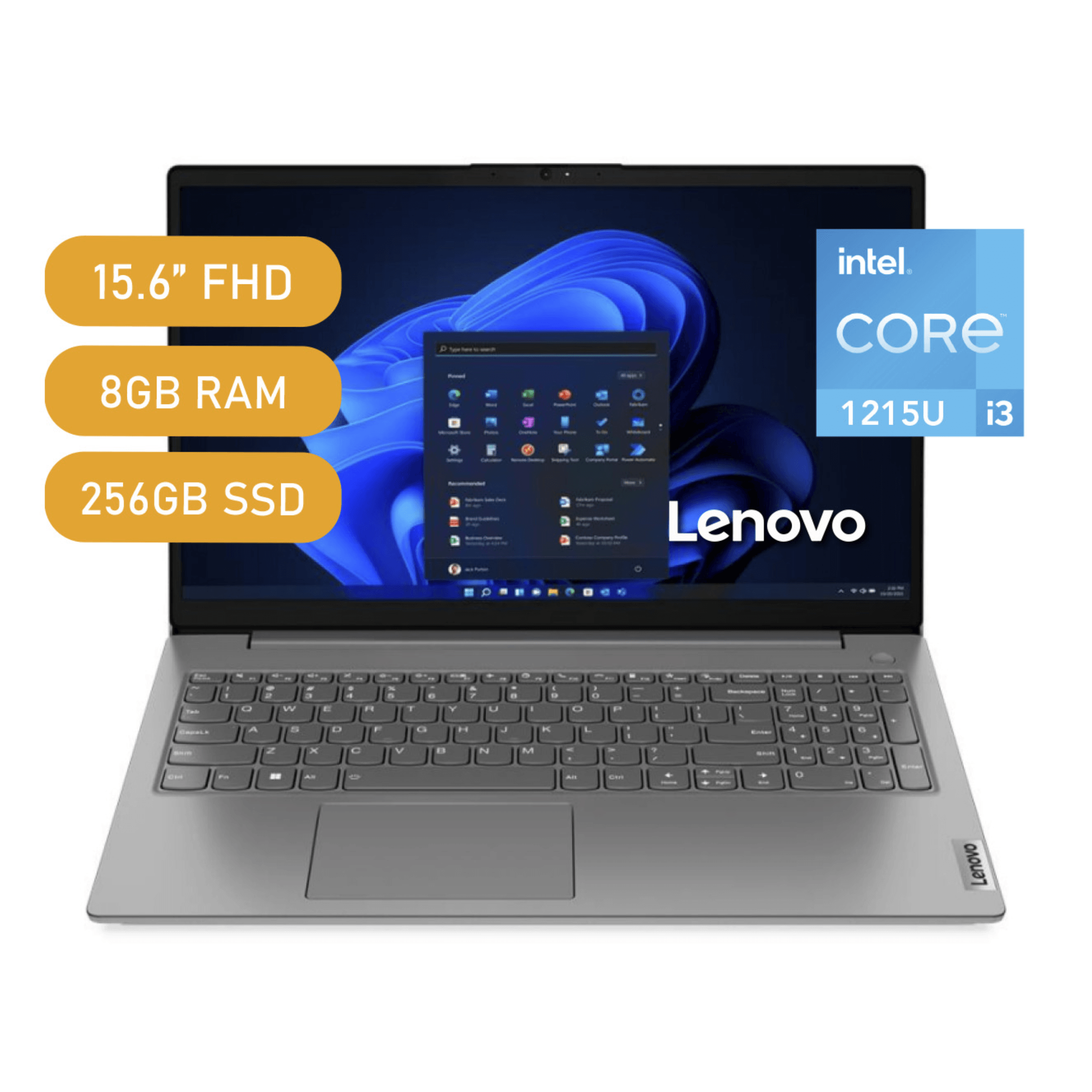 Laptop Lenovo V15 G3 Iap 15.6" Fhd Tn Core I3-1215u 1.2/4.4GHZ 6 Núcleos 8gb 256 Gb Freedos