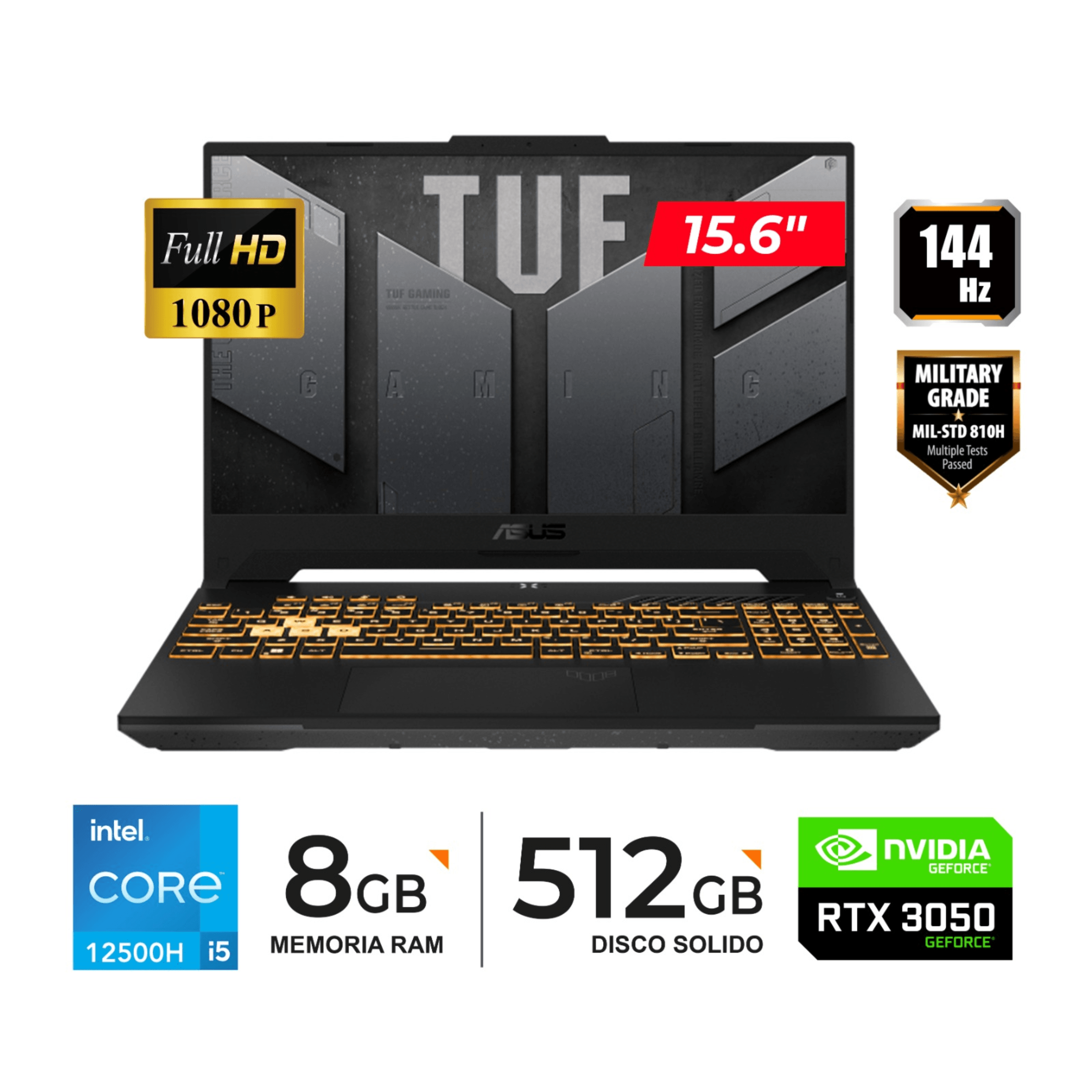 Laptop Asus Tuf Gaming F15 Fx507zc4-Hn005 15.6" Fhd 1920X1080 Intel I5-12500H 2.5/4.5 Ghz/12 Core/8