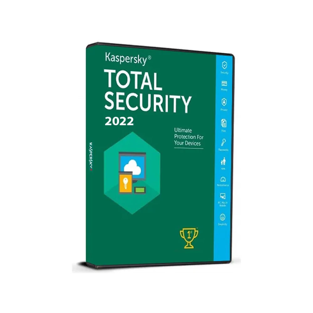 Kaspersky Total Security 2022 1 PC - 1 AÑO