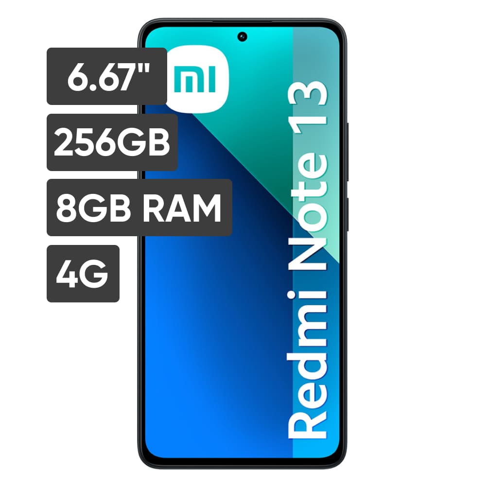 Smartphone XIAOMI Redmi Note 13 6.67" 8GB 256GB 108MP + W8 + M2 Negro