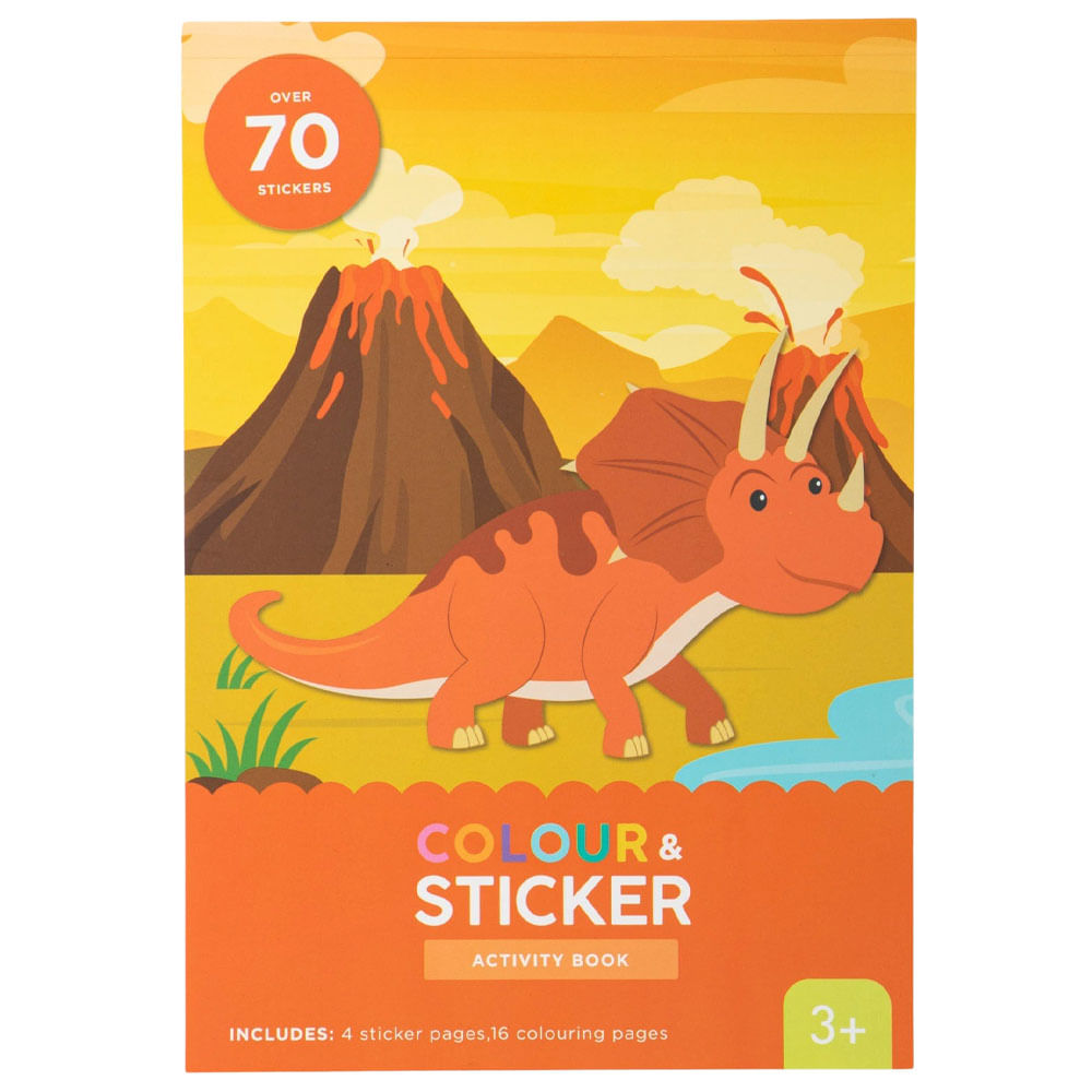 Libro de Coloreo y Stickers CLASS&WORK Dinosaurio