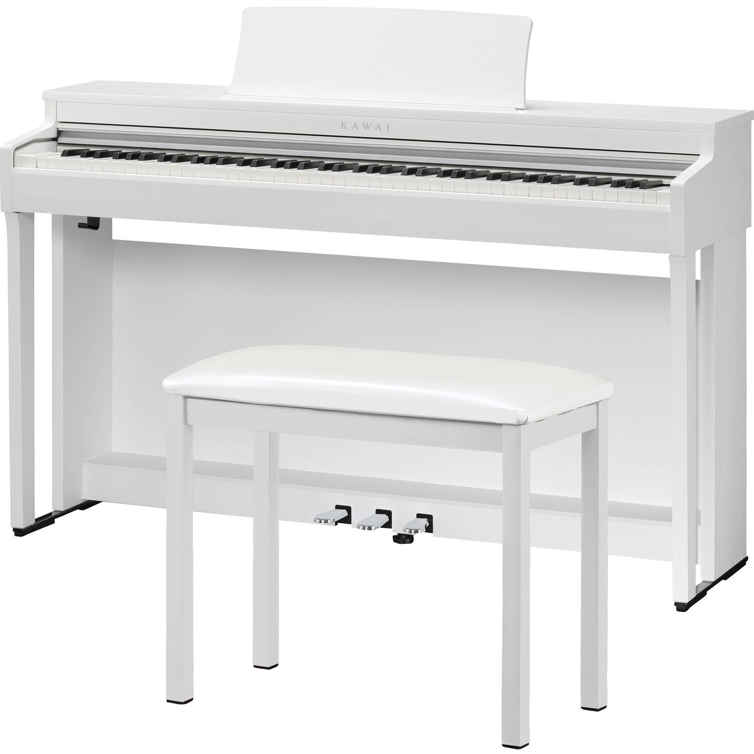 Piano Digital Kawai Cn201 con Banco a Juego Premium Satin White