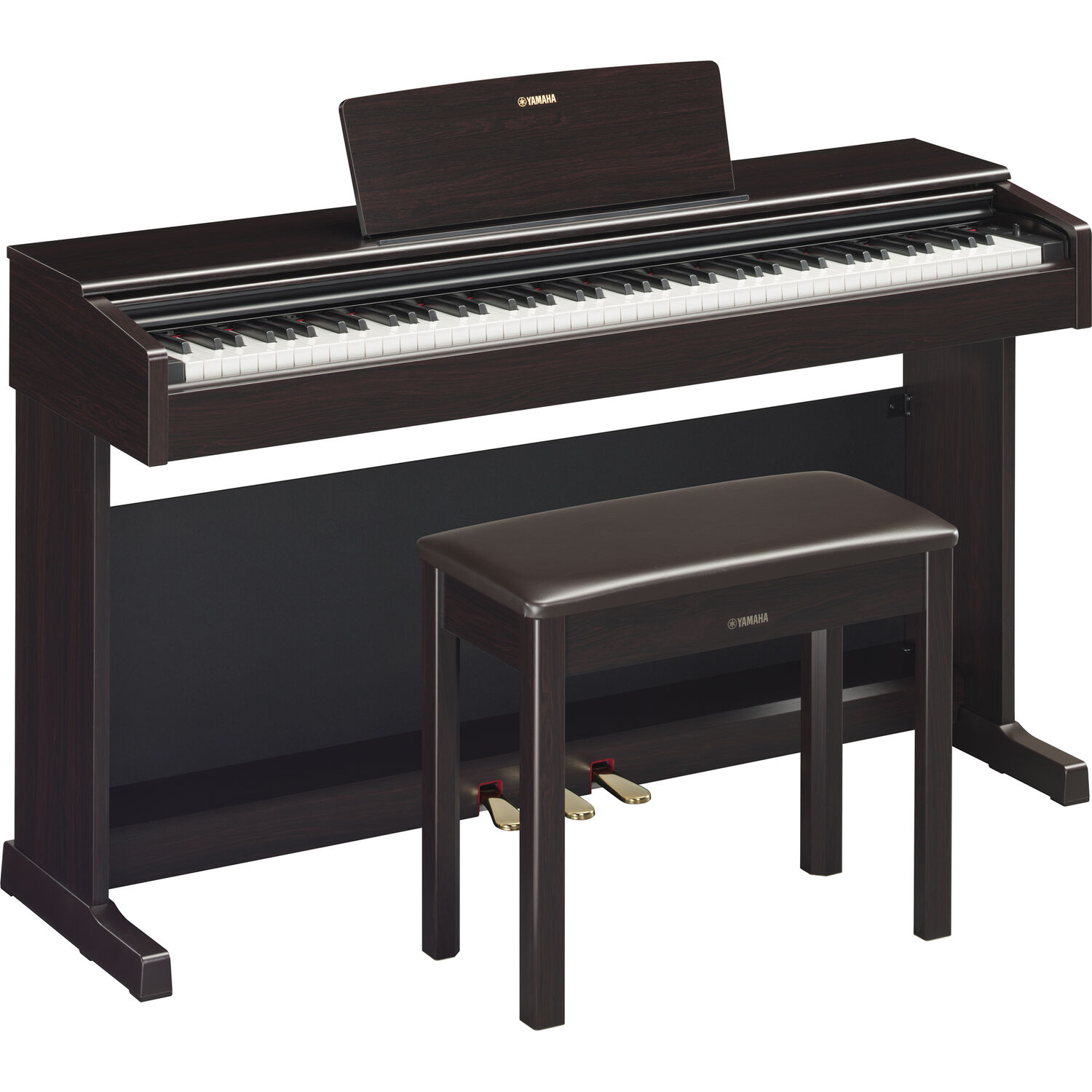 Piano Digital de Consola Yamaha Arius Ydp 145 de 88 Teclas con Banqueta Caoba Oscura