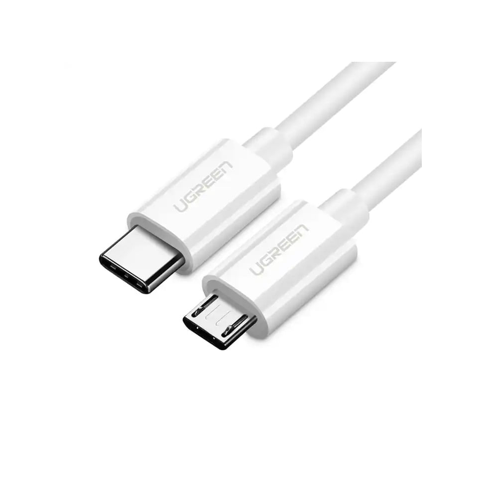 Cable UGREEN USB-C a Micro USB, 1.5 Metros, 2A Carga Rápida