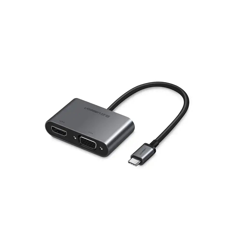 Adaptador UGREEN USB C 2 en 1 HDMI y VGA Hub