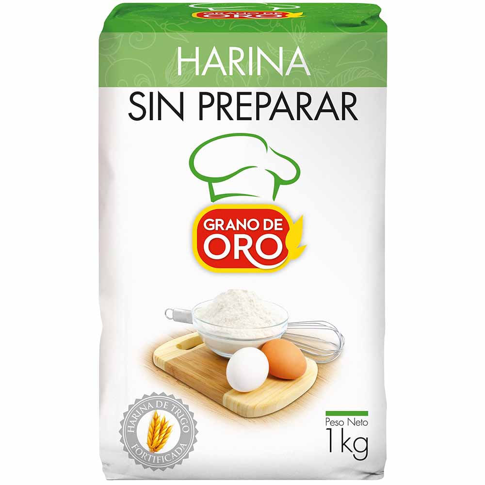 Harina Sin Preparar GRANO DE ORO Bolsa 1Kg