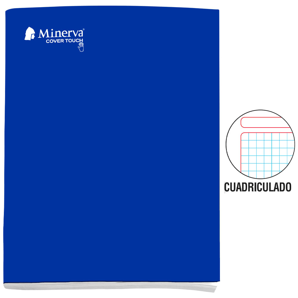Cuaderno Deluxe Grapados MINERVA Cuadriculado 80hj Cover Touch (Modelos Aleatorios)