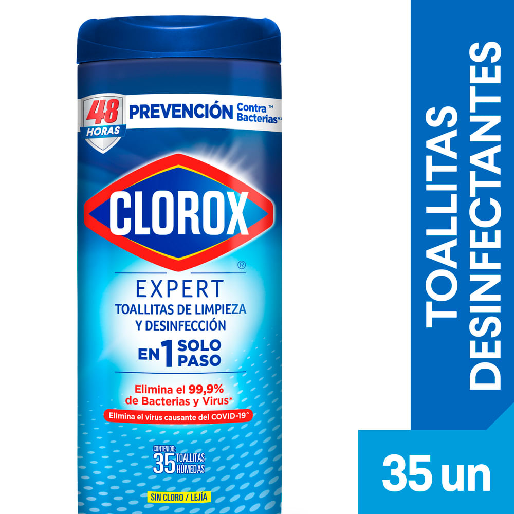 Toallitas Desinfectantes CLOROX Expert Canister 35un