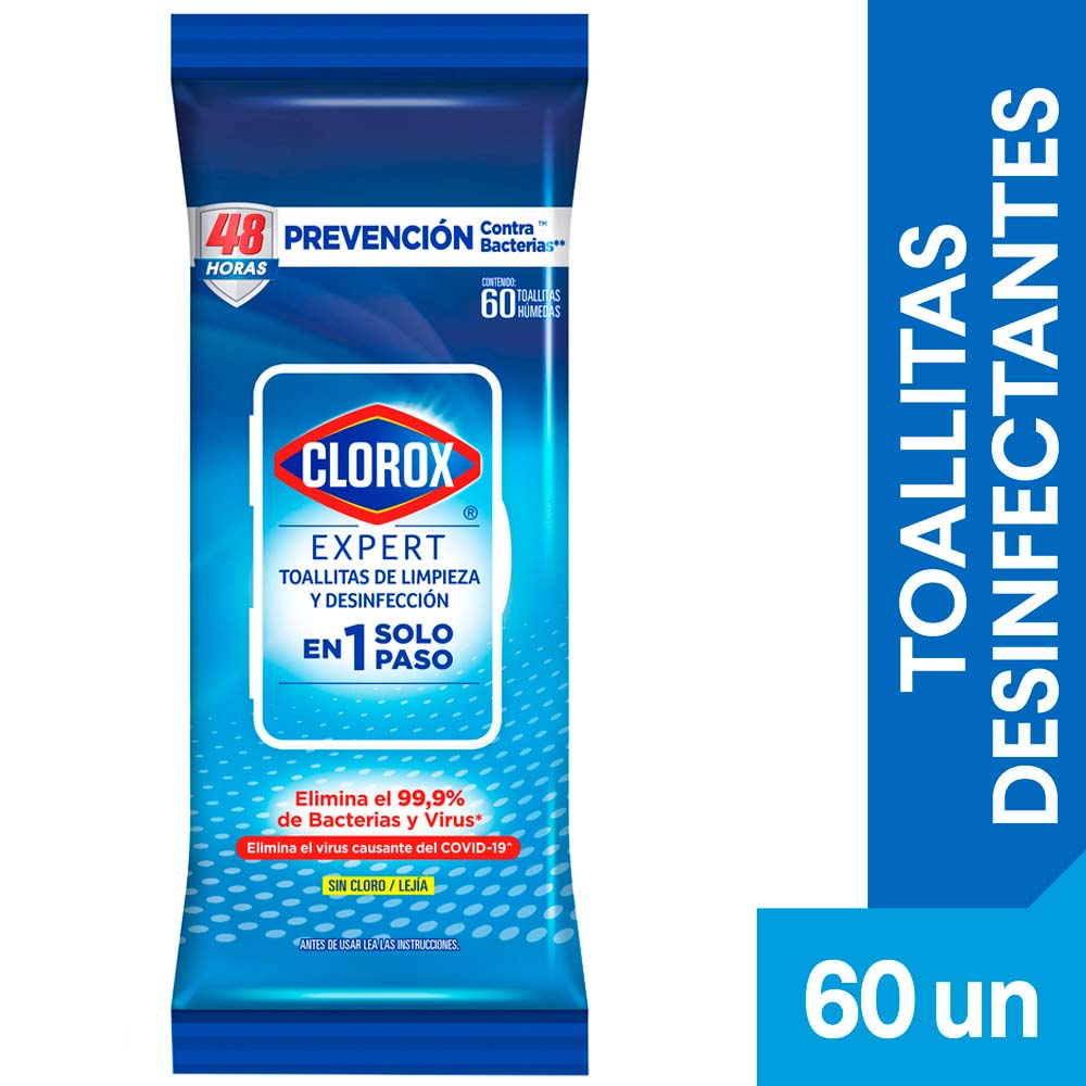Toallitas Desinfectantes CLOROX Expert Fresh Flowpack 60un