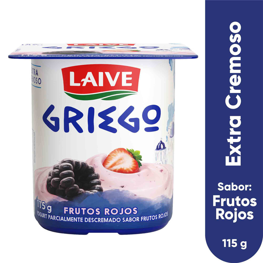 Yogurt Griego LAIVE Sabor a Frutos Rojos Vaso 115g