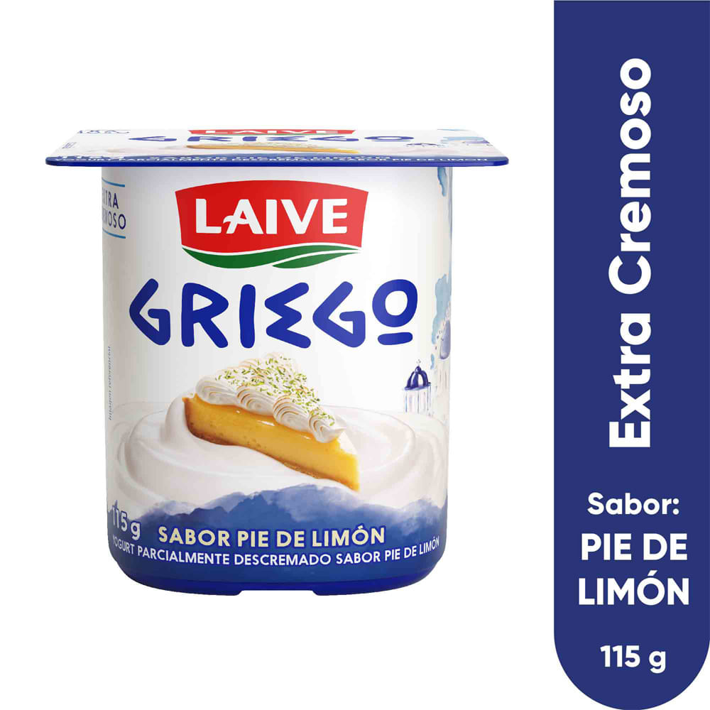 Yogurt Griego LAIVE Sabor a Pie de Limón Vaso 115g