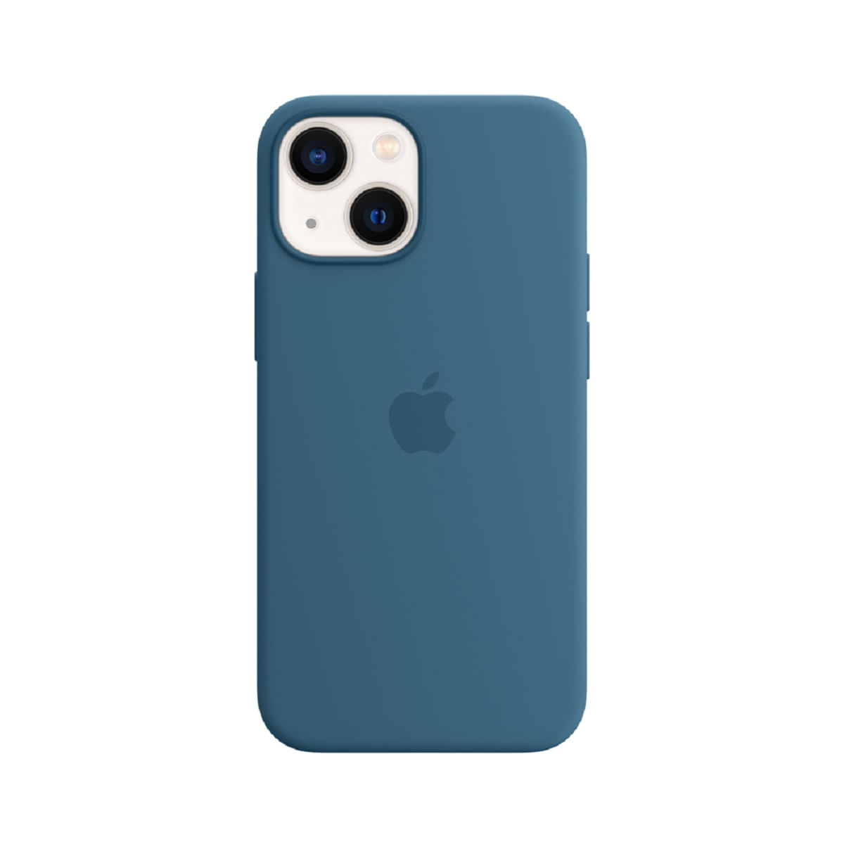 Silicone Case Iphone 14 Azul Polar + Lamina De Vidrio