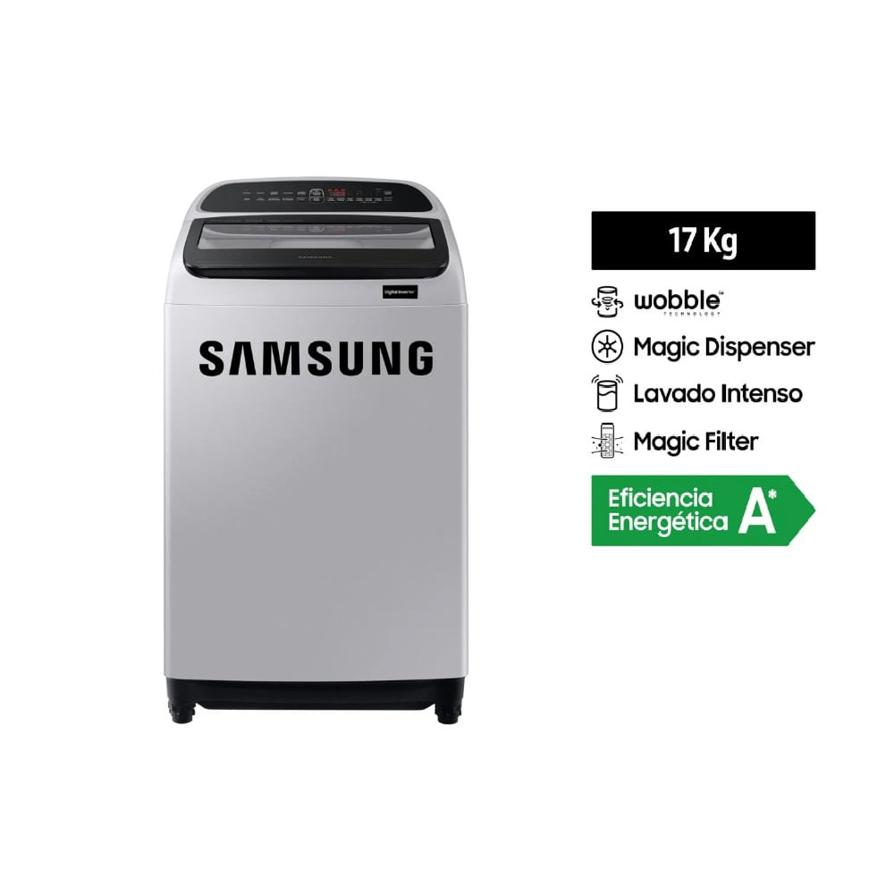 Lavadora Samsung  WA17T6260BY 17 Kg Carga Superior Automática Gris