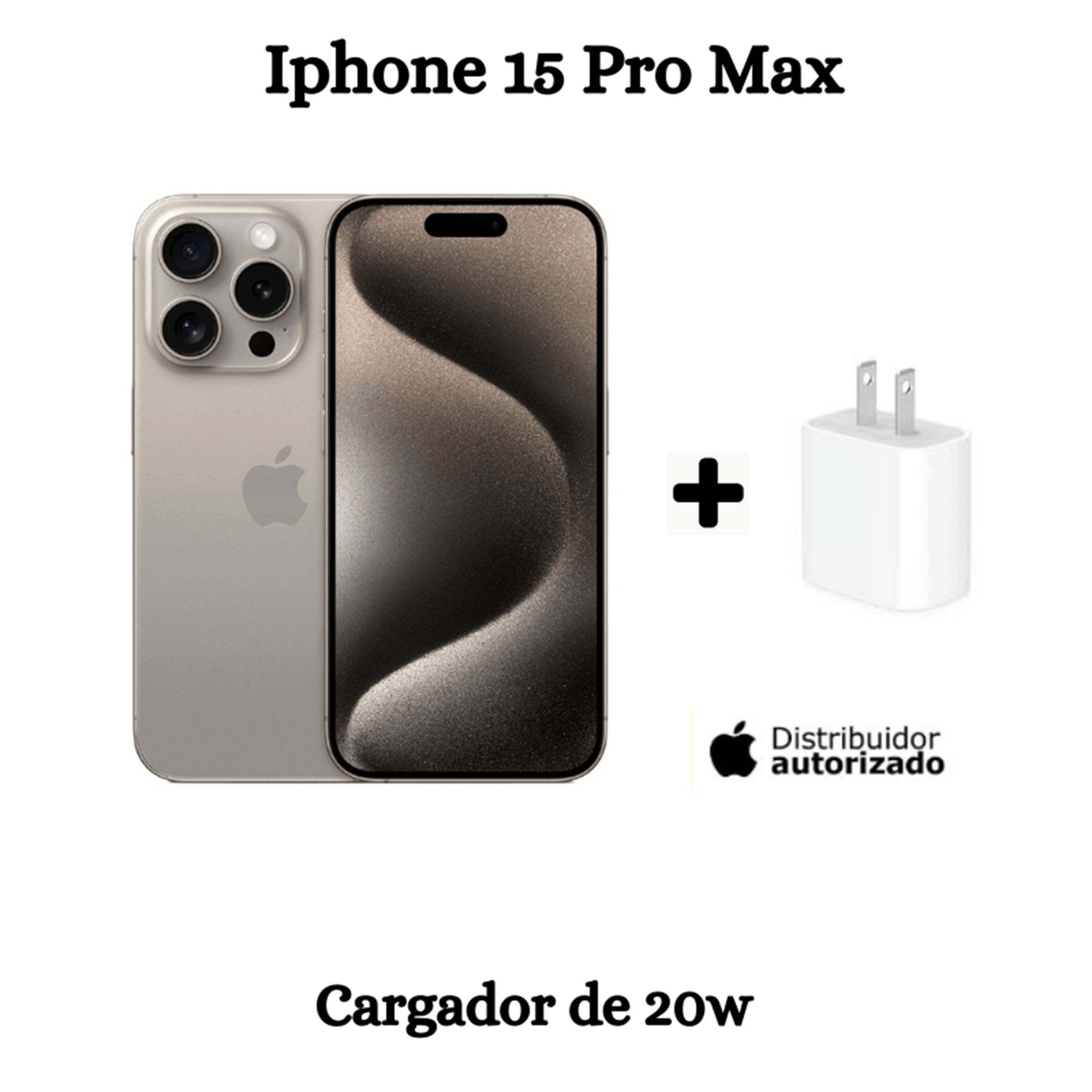 iPhone 15 Pro Max 256GB + Cargador - NATURAL TITANIUM