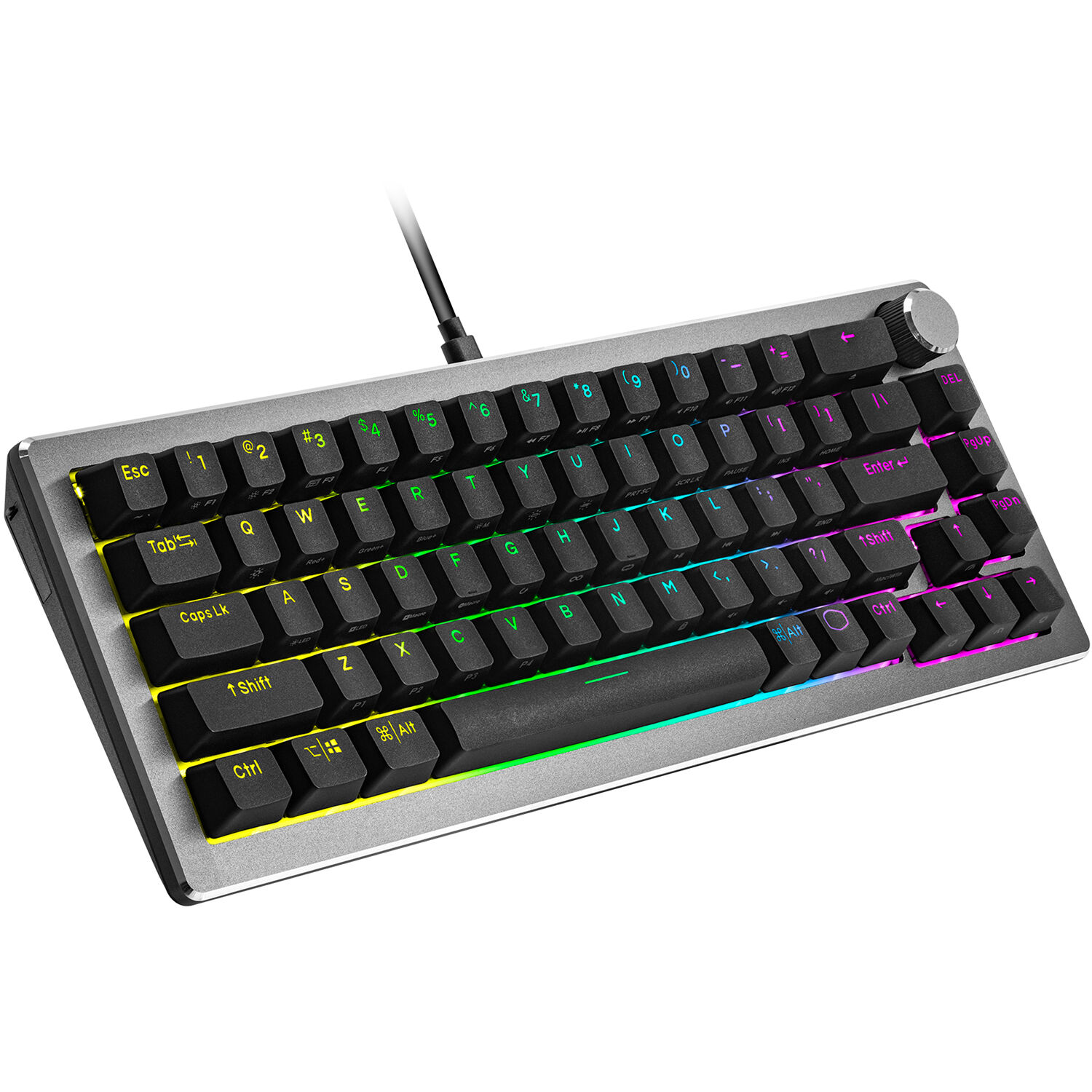 Teclado Mecánico Cooler Master Ck720 65 Personalizable Gris Espacial Switches Marrones