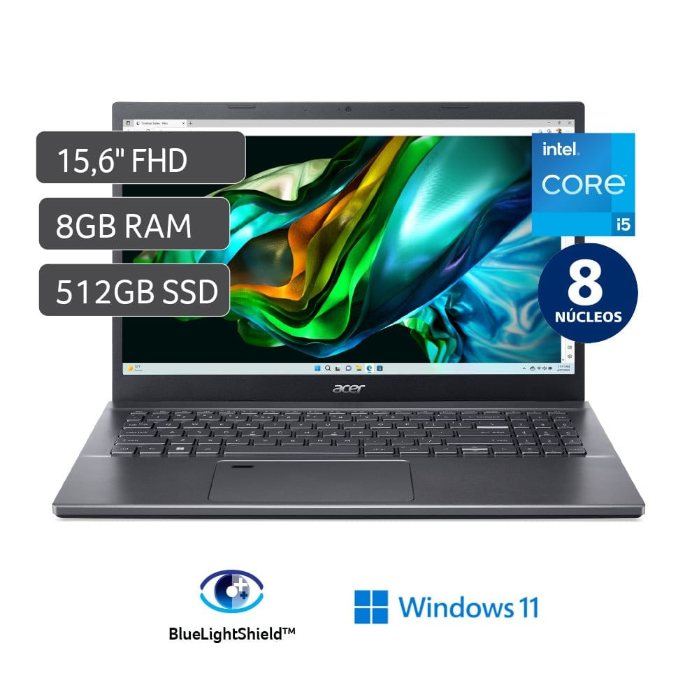 Laptop ACER ASPIRE 5 A515-57-52U0 Intel Core i5 12450H 8GB 512GB SSD 15.6"